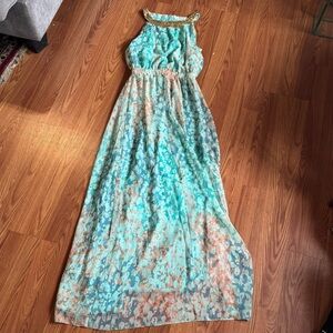 Vince Camuto Formal Pastel Easter Multicolor Maxi‎ Dress size 2 NWOT
